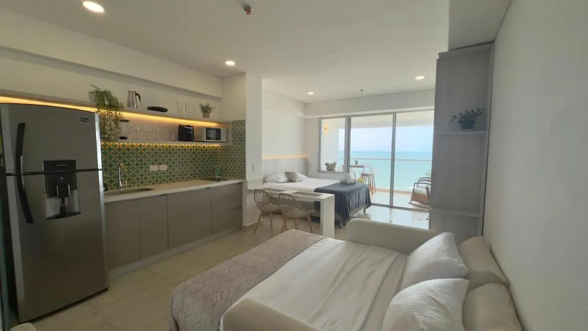 Beachfront Studio With Stunning Ocean Views Cartagena Apartment